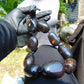 335 gr 9 beads Big Necklace Indonesian dark Amber for Healing A9K26