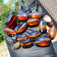 82 gr Small Beads Combination Necklace Indonesian Blue Amber for Healing A17K6
