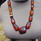 82 gr Small Beads Combination Necklace Indonesian Blue Amber for Healing A17K6