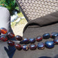 143 gr Small Beads Combination Necklace Indonesian Blue Amber for Healing A17K7