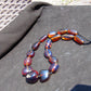 72 gr Small Beads Combination Necklace Indonesian Blue Amber for Healing A17K10