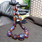 72 gr Small Beads Combination Necklace Indonesian Blue Amber for Healing A17K10