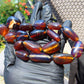72 gr Small Beads Combination Necklace Indonesian Blue Amber for Healing A17K10