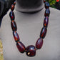 103 gr Small Beads Combination Necklace Indonesian Blue Amber for Healing A13K5