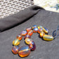 105 gr Small Beads Combination Necklace Indonesian Blue Amber for Healing A17K1