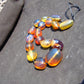 105 gr Small Beads Combination Necklace Indonesian Blue Amber for Healing A17K1