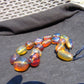105 gr Small Beads Combination Necklace Indonesian Blue Amber for Healing A17K1