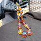 105 gr Small Beads Combination Necklace Indonesian Blue Amber for Healing A17K1
