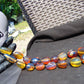 105 gr Small Beads Combination Necklace Indonesian Blue Amber for Healing A17K1