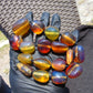 105 gr Small Beads Combination Necklace Indonesian Blue Amber for Healing A17K1