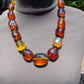 105 gr Small Beads Combination Necklace Indonesian Blue Amber for Healing A17K1