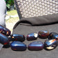 269 gr 9 beads Big Necklace Indonesian dark blue Amber for Healing A9K14