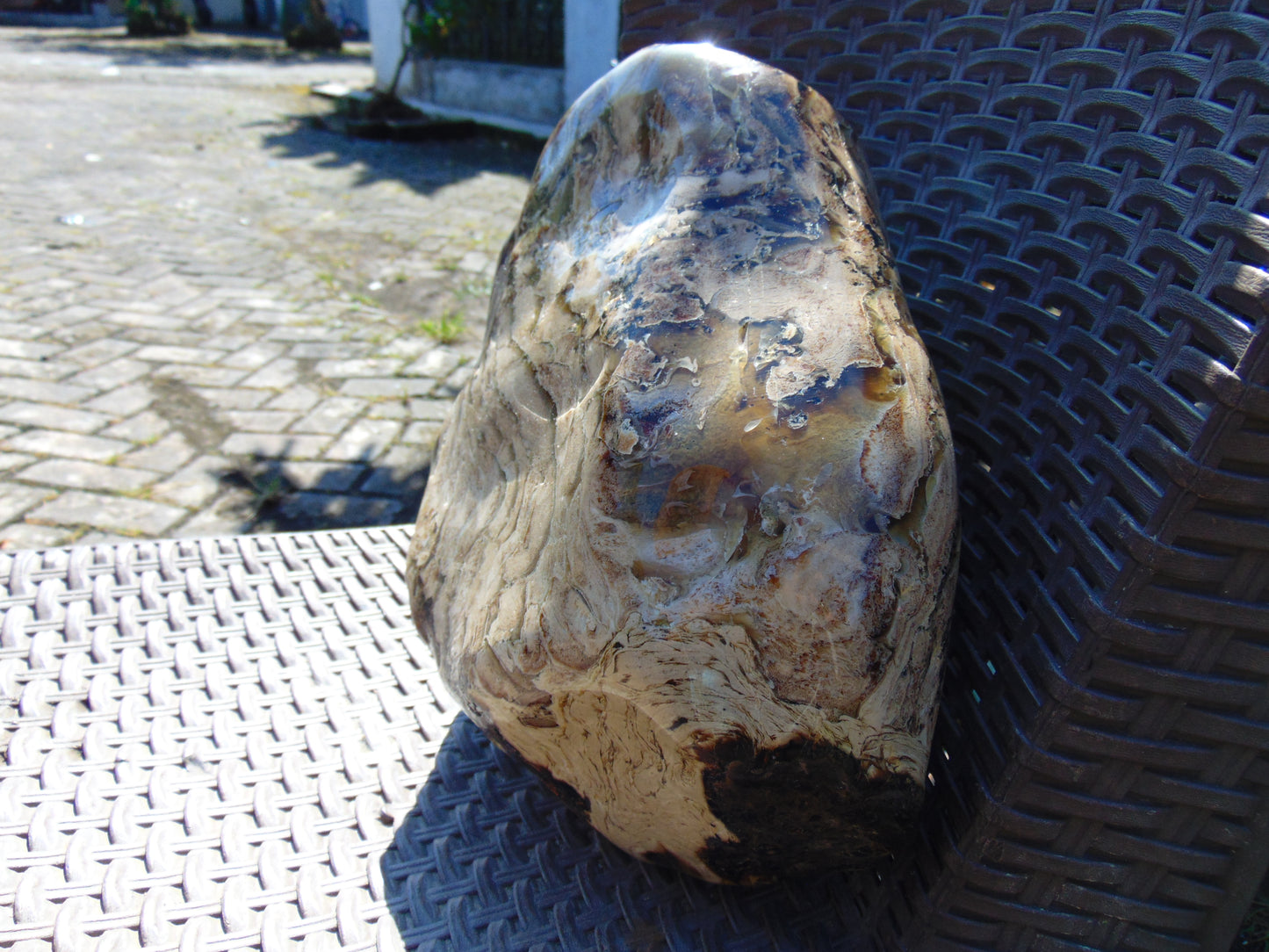 4795 gram Big Polished 150x200x80 mm Indonesia Zebra White Amber for Healing ML44