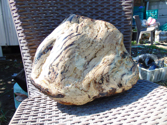 4795 gram Big Polished 150x200x80 mm Indonesia Zebra White Amber for Healing ML44