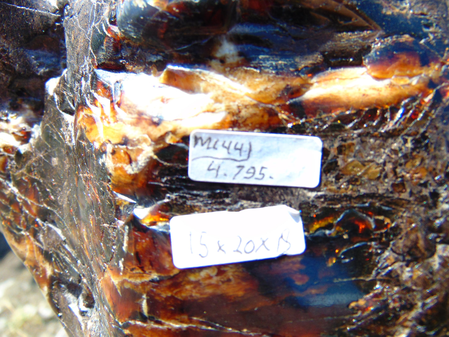 4795 gram Big Polished 150x200x80 mm Indonesia Zebra White Amber for Healing ML44