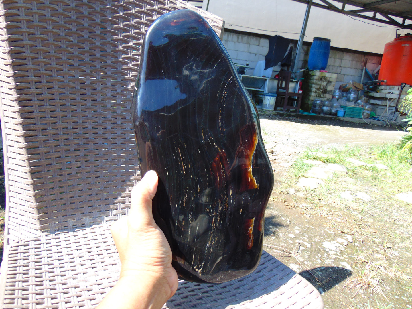 2306 gram Big Polished 330x160x60 mm Indonesia Dark Amber for Healing AR101