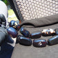 353 gr 9 beads Big Necklace Indonesian dark blue Amber for Healing A9K25