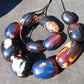 151 gr Big Necklace Indonesian dark blue Amber for Healing A834