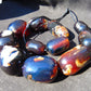 151 gr Big Necklace Indonesian dark blue Amber for Healing A834