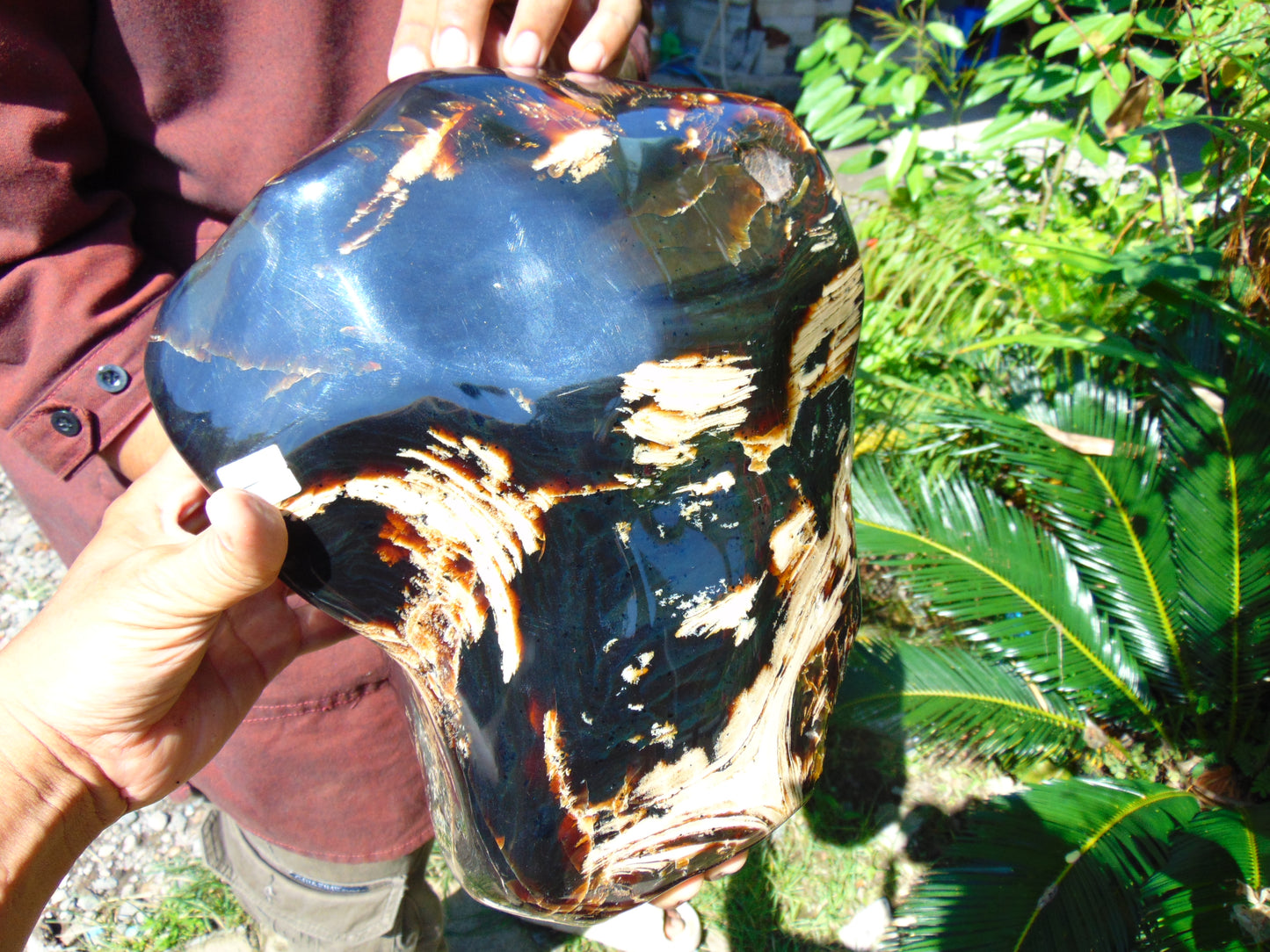 6695 gram Big Polished 260x350x120 mm Indonesia Dark White Amber for Healing 26AR02
