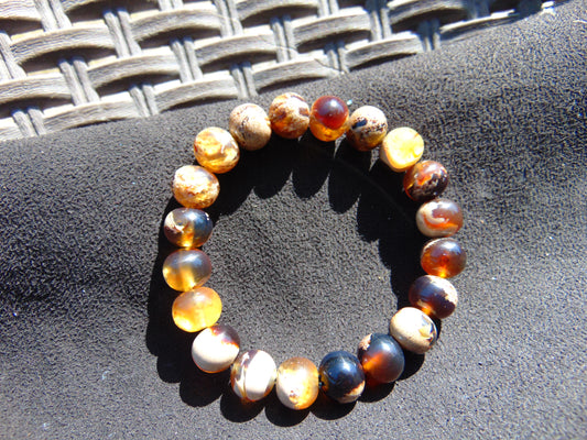 15 Gram 20 small Beads Bracelet Indonesian White Amber for Healing A668