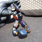 234 gr 9 beads Big Necklace Indonesian dark blue Amber for Healing A9K12