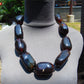 232 gr 9 beads Big Necklace Indonesian cherry red Amber for Healing A9K16