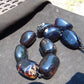 359 gr 9 beads Big Necklace Indonesian cherry blue red Amber for Healing A9K19