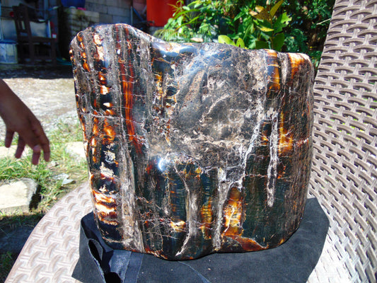 8180 gram Big Polished 270x230x170 mm Indonesia Zebra White Green Amber for Healing ML57