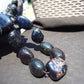 359 gr 9 beads Big Necklace Indonesian cherry blue red Amber for Healing A9K19