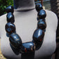 359 gr 9 beads Big Necklace Indonesian cherry blue red Amber for Healing A9K19