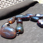 210 gr Big Necklace Indonesian Dark Blue Amber for Healing A11K17