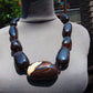210 gr Big Necklace Indonesian Dark Blue Amber for Healing A11K17
