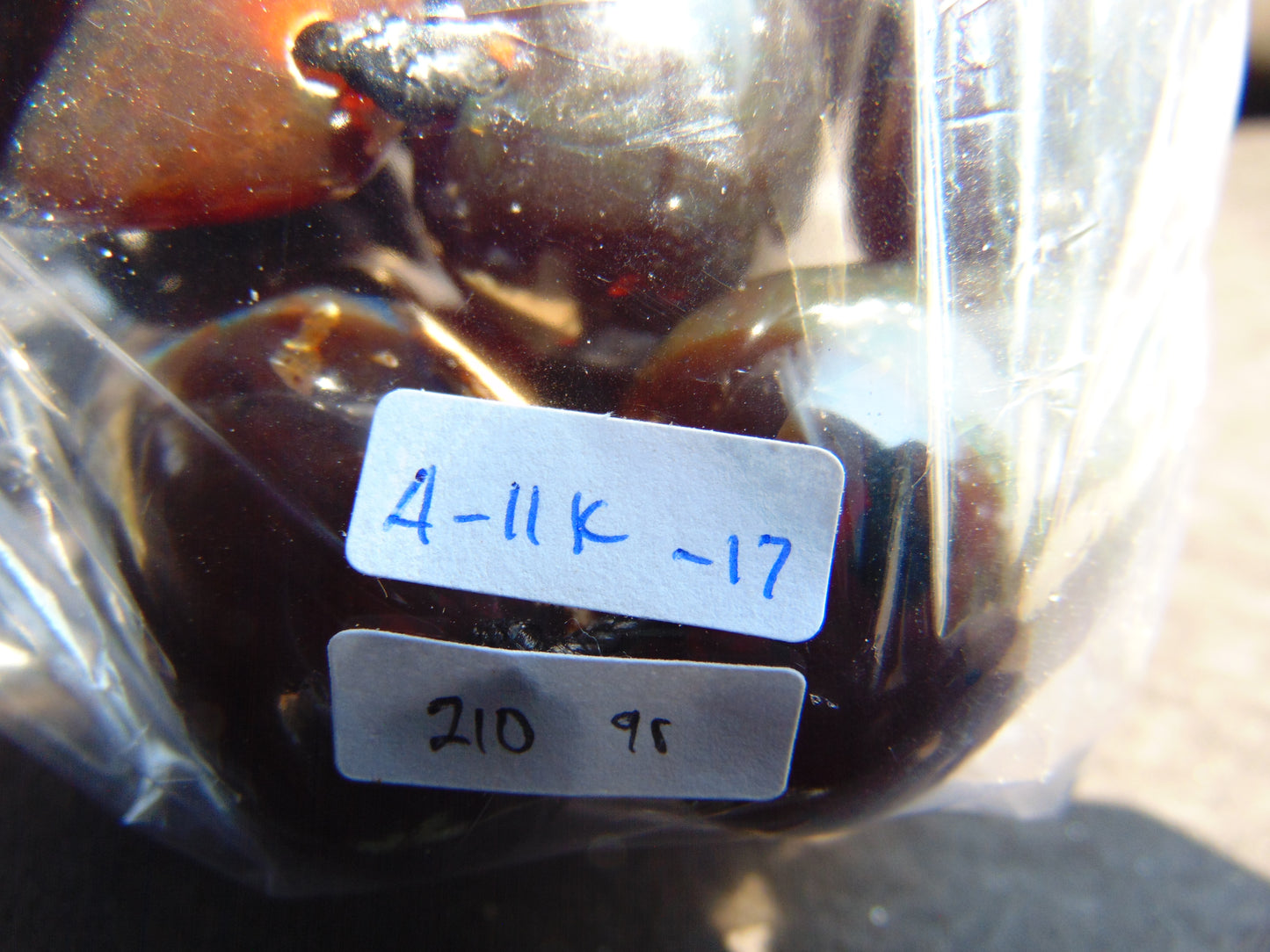 210 gr Big Necklace Indonesian Dark Blue Amber for Healing A11K17