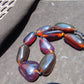 170 gr 9 beads Big Necklace Indonesian cherry blue red Amber for Healing A9K18