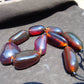 170 gr 9 beads Big Necklace Indonesian cherry blue red Amber for Healing A9K18