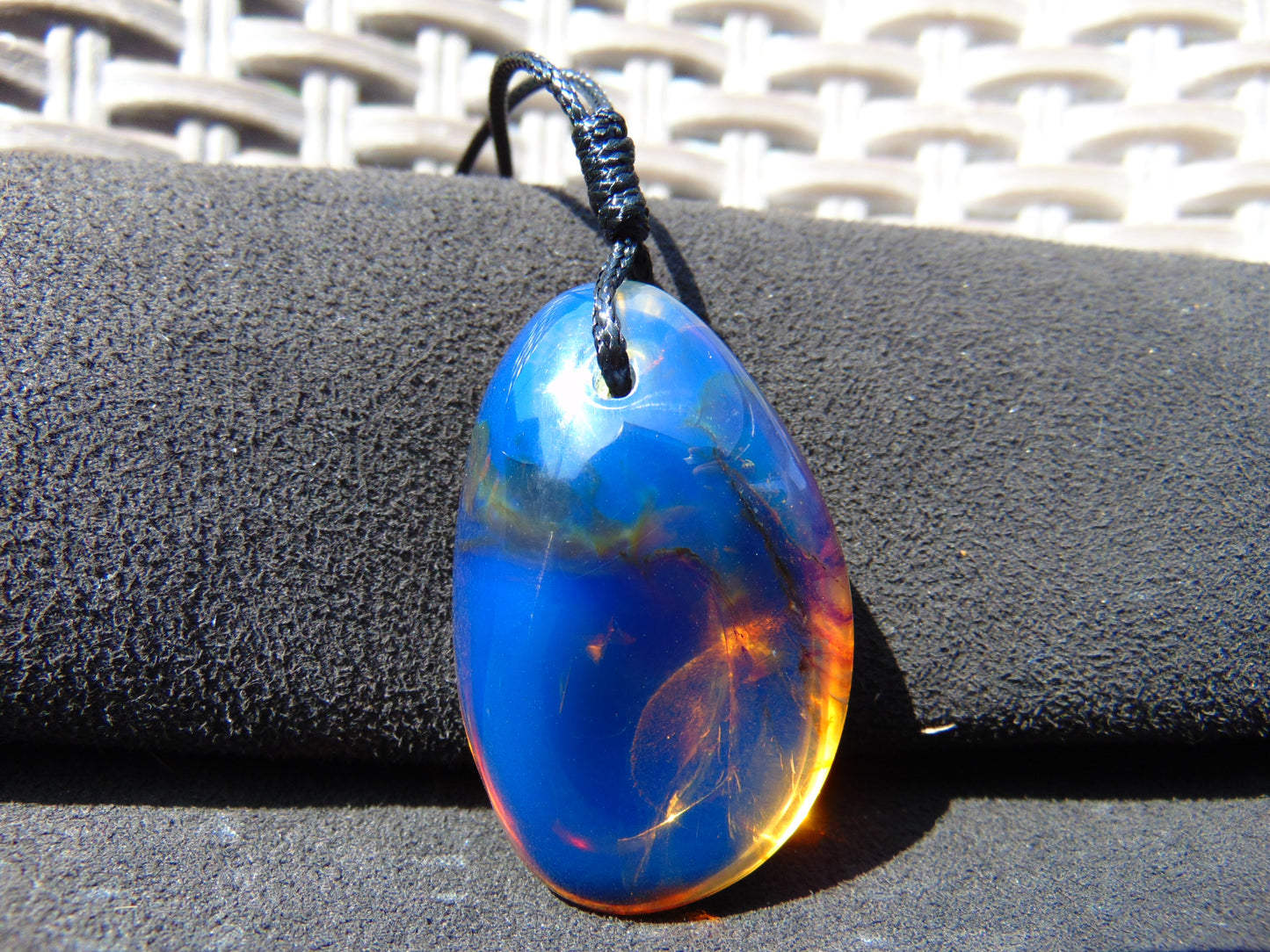 13 gr Pendant Indonesian Sky Blue Amber for Healing