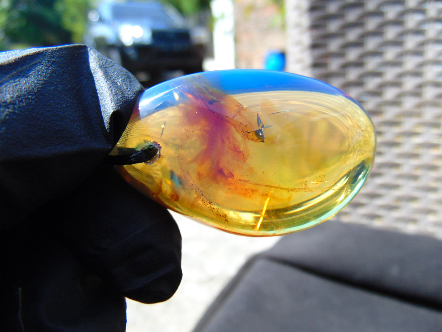 13 gr Pendant Indonesian Sky Blue Amber for Healing