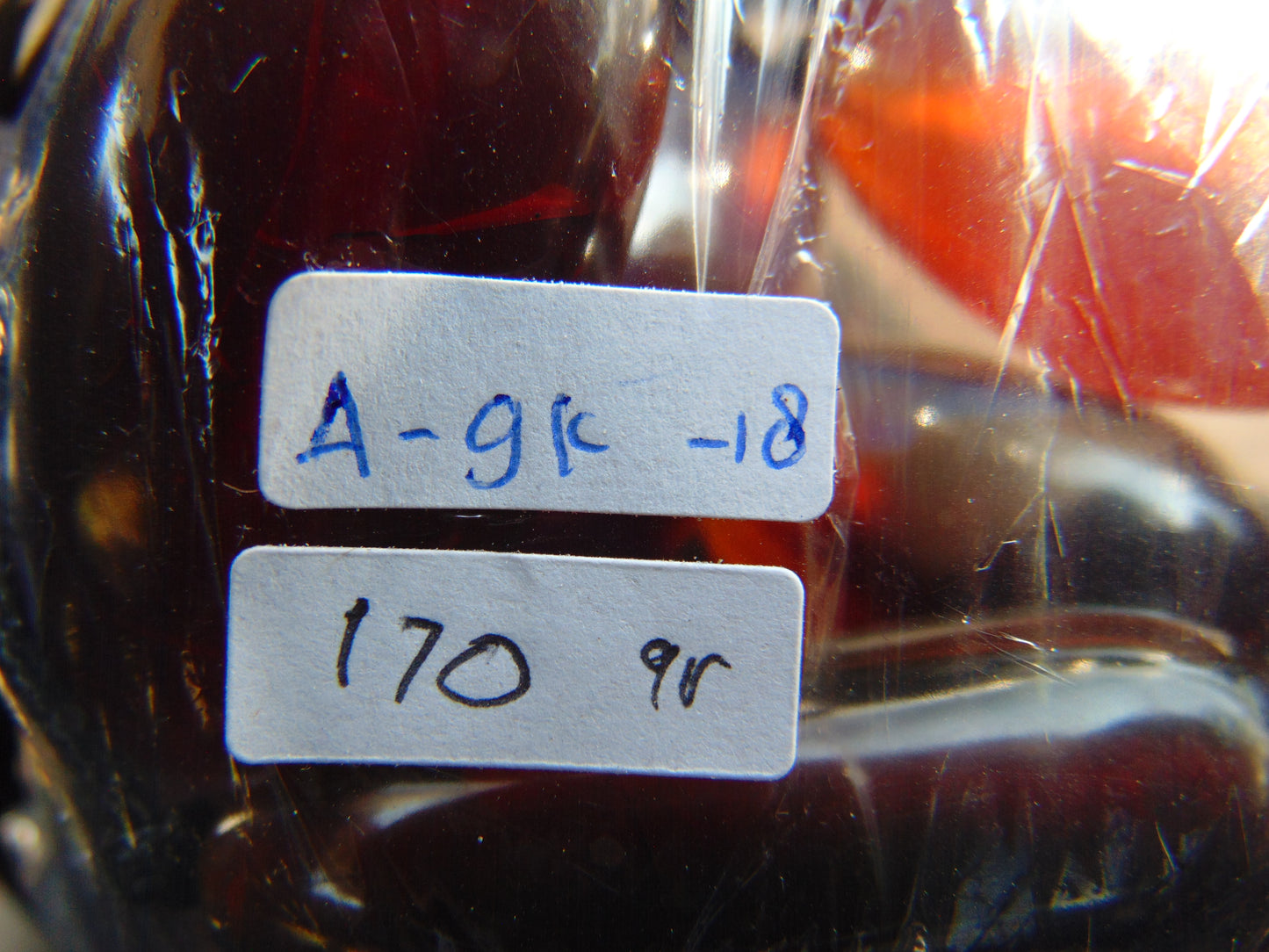 170 gr 9 beads Big Necklace Indonesian cherry blue red Amber for Healing A9K18