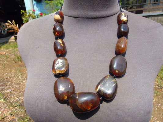 106 gram Small Beads Combination Necklace Indonesian Amber for Healing NE89