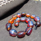 128 gr Small Beads Combination Necklace Indonesian Blue Amber for Healing A17K30