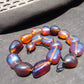 128 gr Small Beads Combination Necklace Indonesian Blue Amber for Healing A17K30
