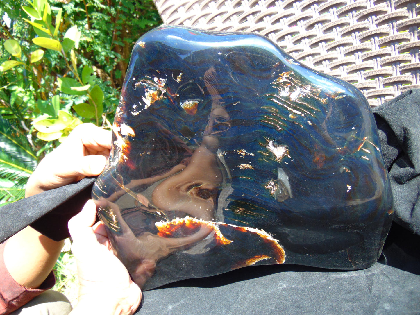 3239 gram Big Polished 280x250x50 mm Indonesia Blue Amber for Healing ML40