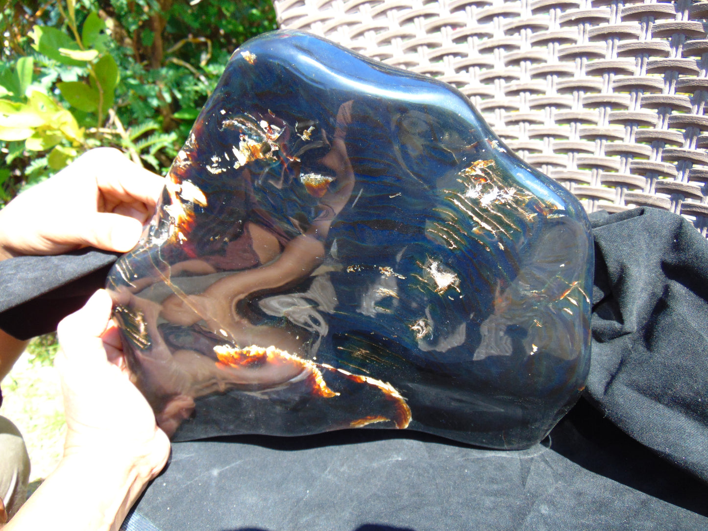 3239 gram Big Polished 280x250x50 mm Indonesia Blue Amber for Healing ML40