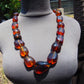 128 gr Small Beads Combination Necklace Indonesian Blue Amber for Healing A17K30