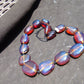 92 gr Small Beads Combination Necklace Indonesian Blue Amber for Healing A15K3