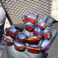 92 gr Small Beads Combination Necklace Indonesian Blue Amber for Healing A15K3