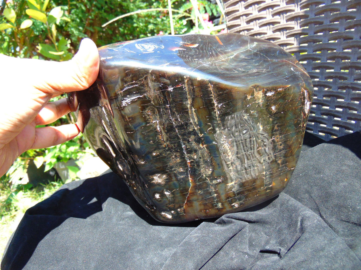 3447 gram Big Polished 110x180x200 mm Indonesia Green Amber for Healing ML27