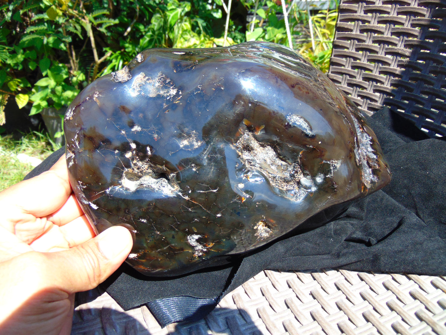 3447 gram Big Polished 110x180x200 mm Indonesia Green Amber for Healing ML27