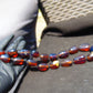 96 gr Small Beads Combination Necklace Indonesian Blue Amber for Healing A19K9